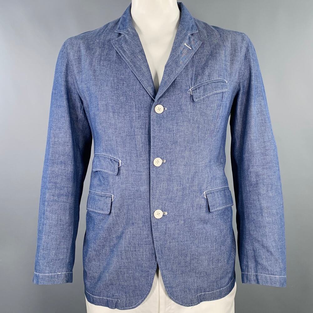 ENGINEERED GARMENTS Size XL Blue Cotton Textured Jacket